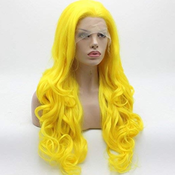 Bobbi  26” LEMON ? YELLOW Lace Front Wig *NWT*? main image 4